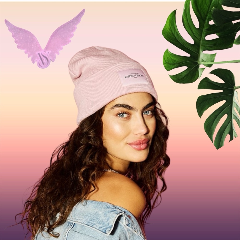 NEW Victoria's Secret Fashion Show '24 Beanie IN pretty blossom color